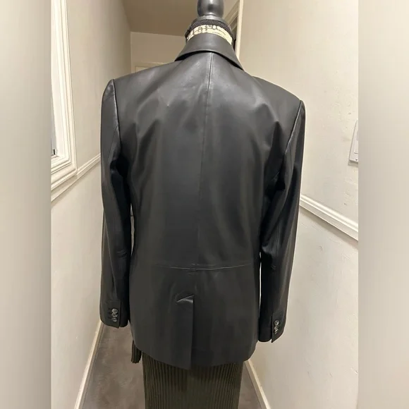 Vince Leather Blazer -8 NWT - Picture 4 of 5